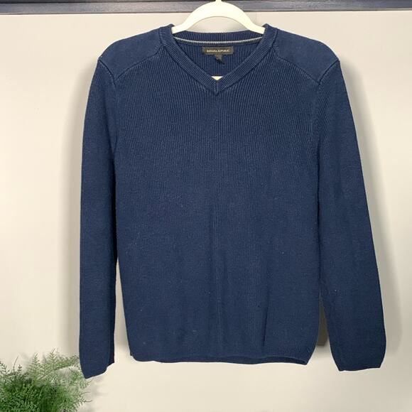 Banana Republic Men’s V-Neck Sweater Blue Size S - Picture 1 of 5